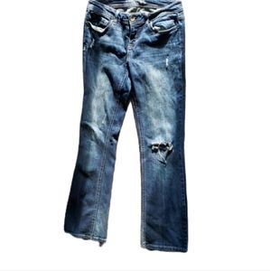 Aeropostale chelsea bootcut 2 short blue jeans